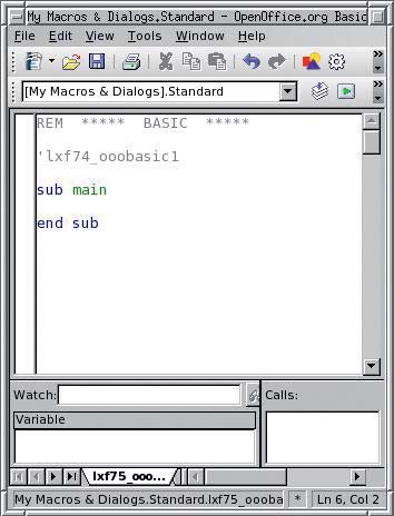 В OpenOffice.org есть простой редактор Basic.