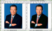 снимок главы компании Novell Джека Мэссмана справа – сжатая версия оригинальной фотографии слева. выглядит она намного хуже