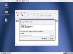 iFolder синхронизирует файлы между компьютерами с помощью протокола обнаружения сервисов Bonjour от Apple.