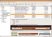 Пометки Thunderbird помогут, когда сообщения почты и новостей загромоздят окно. Слева – сообщения, импортированные с Yahoo и Gmail.