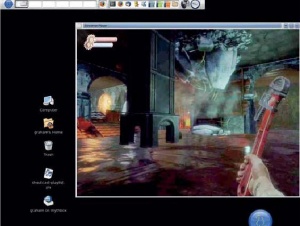 StreamMyGame позволяет играть в игры типа BioShock на ПК с Linux или даже на PlayStation 3 (на рисунке – Yellow Dog), в оконном или полноэкранном режиме.