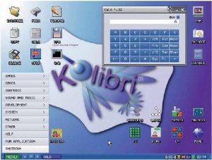 Небольшие, резкие иконки и шрифты позволяют использовать KolibriOS на мониторах с низким разрешением, например 640x480, распространенных в начале 90-ых.
