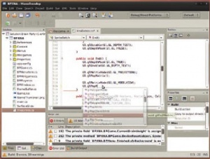 Интерфейс пользователя MonoDevelop богат функциями редактирования и вовсю использует композитинг