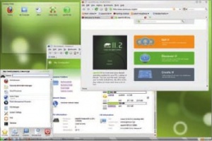 KDE 4.3.3 во всей красе: тема «зеленое поле» с примесью, видимо, одуванчиков. А не нравится KDE 4 — у OpenSUSE наготове Gnome.