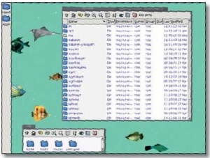 ROX-filer с панелью и двумя видами каталогов.