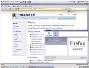 Новый менеджер дополнений упрощает установку и использование тем и расширений в Firefox 2.0.